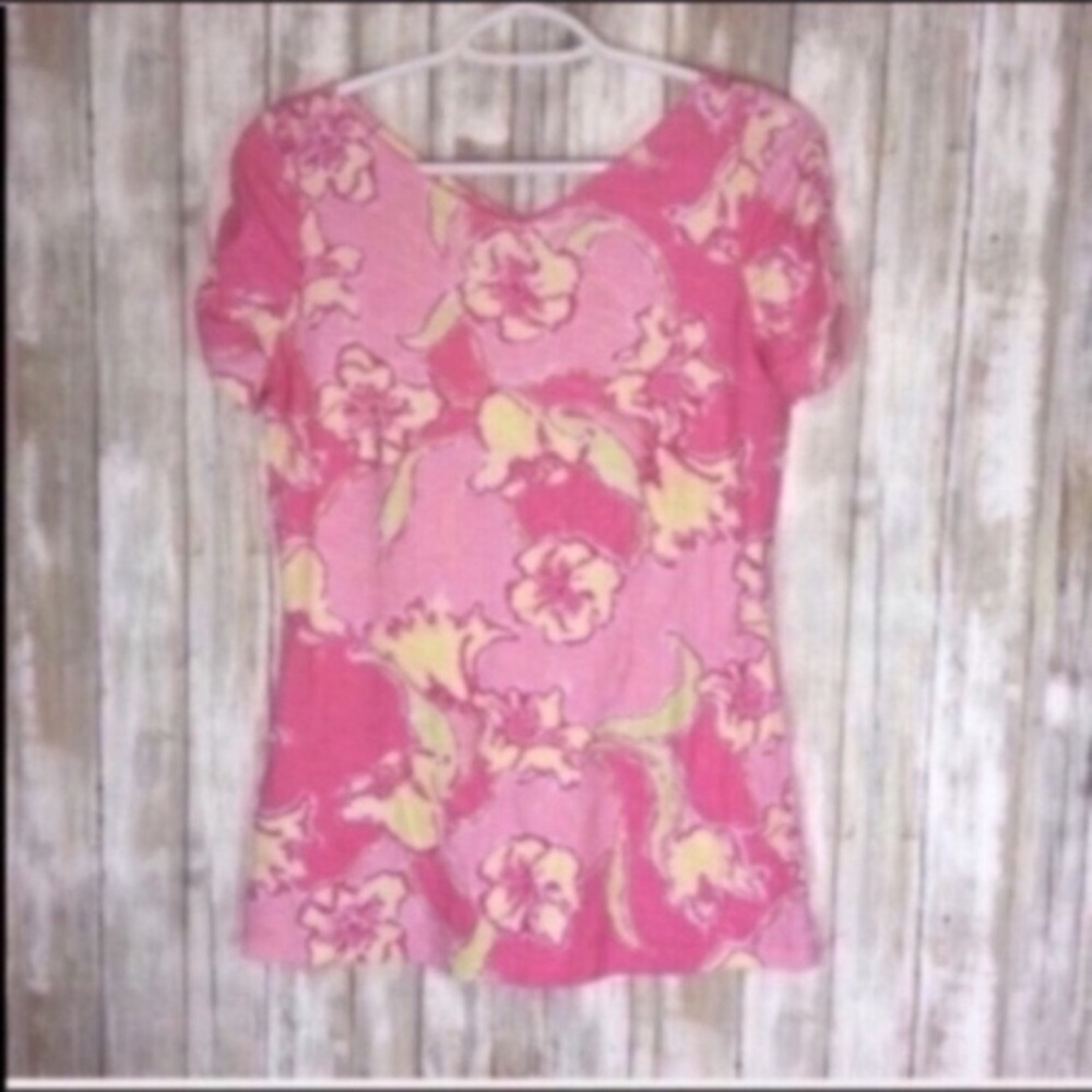 Lilly Pulitzer Yellow Tulip Blouse